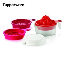 Tupperware Cooks Maid Set Grater Egg Separator Juicer Red and White NOS picture