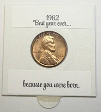 1962 P American Lincoln Memorial Penny no mint mark  Make someone feel Loved #G picture
