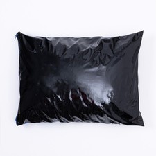 PVC Glossy reversible pillowcase (Black) enamel lover Handmade picture