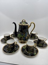 Vintage Shelley Black Bird Of Paradise Coffee Set  picture