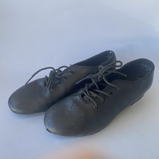 BLOCH Techno Tap Black Lace-Up Tap Dance Shoes with Metal Tap Plates 7M picture