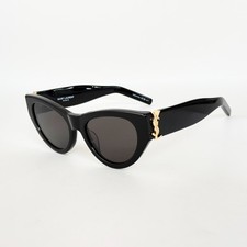 Saint Laurent SL M94 Cat Eye Sunglasses Black Grey Lens Women 53-20-145 picture