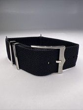 Tudor 22mm Blue & Black Woven Fabric One Piece Strap Band Authentic OEM picture