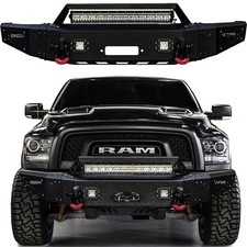 Vijay Fits 2015-2018 Ram 1500 Rebel Front Bumper Textured Black with LED Lights picture