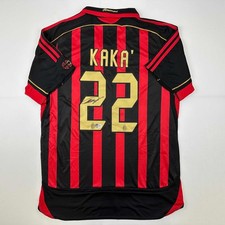 Autographed/Signed Ricardo Kaka AC Milan Black/Red Jersey Beckett BAS COA picture