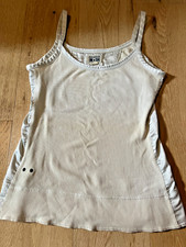Vintage Converse One Star Y2K Cream Ribbed Cami Tank Top - Size XS picture
