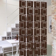 Mid Century Modern 4 String Brown Hanging Decorative Room Divider Panel Modern picture