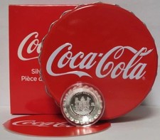 2018 Coca-Cola Collectible Bottle Cap Shaped 6g .999 Silver Proof $1 Coin Fiji  picture