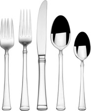 Harmony 65-Piece 18/10 Stainless Steel Flatware Set, Service for 12, Polished Si picture