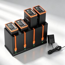 4Pack 6700mAh Battery & Charger for Moultrie Cellular Trail Cameras Edge 2/Edge picture