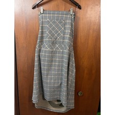 Torrid Double Knit Brown Houndstooth Skirtall Pinafore Dress Academia Fall 4 NWT picture