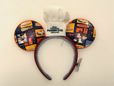 Disney Parks 2026 Epcot Food & Wine Festival Chef Mickey Minnie Ear Headband NWT picture