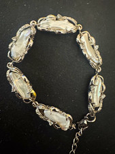 Beautiful Vintage Sterling Silver and Baroque/Elongated Freshwater Pearls picture