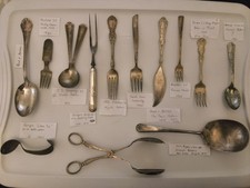 Vintage Silverplate Mixed Flatware 173 PCS.  Arts, crafts, etc.  Rogers, etc. picture
