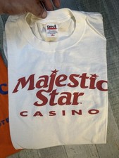 Majestic Star Casino T-Shirt White XL Anvil Promo Tee Chicago Indiana Rare picture