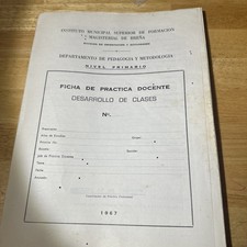 historical document from 1967, teaching Practice Sheet From Breña  Peru picture