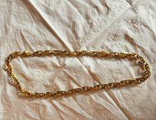 Gold Tone Rope Chain Necklace, Metal, Lobster Clasp, No Stone picture