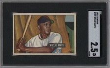 1951 Bowman Willie Mays #305 SGC 2.5 picture