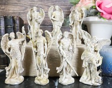 Archangel Michael Gabriel Raphael Sealtiel Barachiel Uriel Jegudiel Figurine Set picture