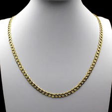 10K Yellow Gold Curb Cuban Link Chain Necklace 2.5MM 16