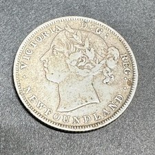 NEWFOUNDLAND 1888 Silver  20 Cents Queen Victoria picture
