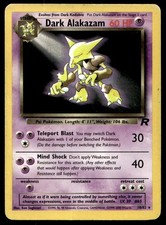 DARK ALAKAZAM 18/82 RARE TEAM ROCKET POKEMON UNLIMITED HP picture