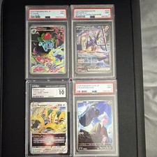 Pokemon 4x Graded Card Lot 2023 Ivysaur AR Miraidon ex SIR picture