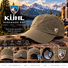 KUHL Renegade Khaki Men's Baseball Cap One Size Adjustable Outdoor Solid picture