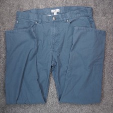 Peter Millar Pants Mens 36x32 Blue Solid Five Pocket Chino Luxury Casual Classic picture