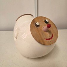 Vintage 1959 Schmid International Tack Ceramic Whimsical Face Planter Vase picture