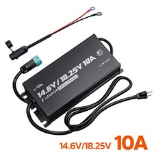 LiTime 14.6V/18.25V 10A Smart Waterproof Charger for 12.8V/16V LiFePO4 Battery picture