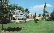 Nashville Indiana Singing Pines Motel Roadside Main Street Vtg Postcard 16A picture