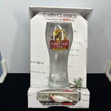 New Rapala Cabin Classics Honey Hole Pub Pilsner Glass & Shad Rap Lure Gift Set picture