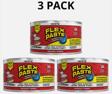 3PACK Flex Paste Super Thick Rubber Paste Sealant, 8.75 fl oz, White picture