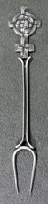 Rare 1917 Glasgow Scotland Sterling Silver Iona Celtic Cross Handmade Fork picture