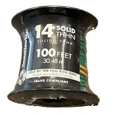 Southwire 600v Green THHN 14 Gauge  Solid Wire, 100' Single Wire Spool New picture