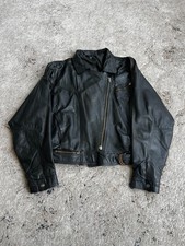 RARE 80-90s Cropped ISSEY MIYAKE TYPE BIKER AVIATION LEATHER JACKET 90s y2k picture