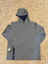 $210 Greyson Cokato Hoodie Pullover Mens Size L Golf Side Zipper Athletic Shadow picture