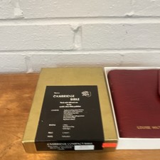 Vintage KJV Cambridge Crystal Bible Compact Genuine Calfskin Leather Snap B65XRL picture