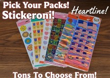 Vintage 90s 2000s Hallmark Stickeroni Heartline - You Choose Your Packs - Fun picture