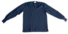 Vintage 60s Curt Lederer Palm Springs Sweater Mens S M Black Wool V-Neck Luxury picture