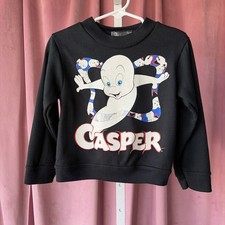 Vintage Casper The Friendly Ghost Sweatshirt Halloween Toddler Baby Kid 3T / 4T picture