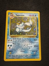 Vaporeon 12/64 Holo Pokémon Card Jungle WOTC Rare HP/MP picture