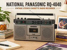 NATIONAL RQ-4040 🌈RaRe🌈 Vintage Stereo Cassette Radio Recorder picture