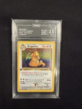 Wizards of the Coast 1999 Pokemon Fossil Dragonite 1st Ed Holo Graded 4/62 picture