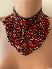 Handmade Seed Bead Necklace American Style Good Necklace Boho Beaded Necklace picture