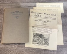 Gone With The Wind 1936 Margaret Mitchell Hardcover + Rare July 1936 BOMC News picture
