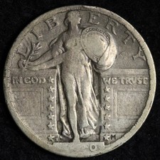 1920-S Standing Liberty Silver Quarter FINE E342 ZGCB picture