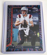 Topps 2025 Topps Chrome Drake Maye Neon Pulsar Rookie #207 New England Patriots picture