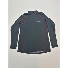 Columbia Mens Omni-Heat 1/4 Zip Base Layer Top Gray Red XXL 2TG picture